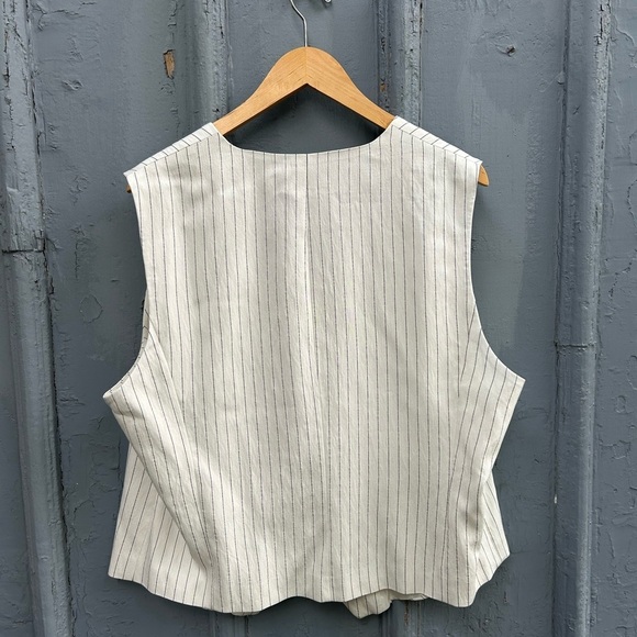 Marina Rinaldi Persona Pin Striped Waist Coat, BNwT, size 16 - Picture 5 of 8